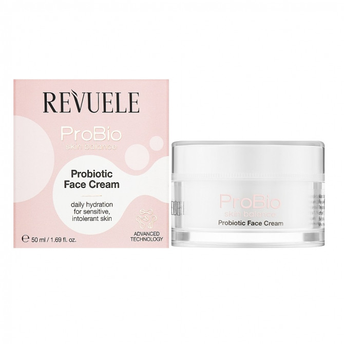Заспокійливий крем для обличчя з пробіотиками Probiotic Face Cream Revuele Probio Skin Balance 50 мл купити в Україні
