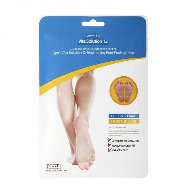 Пілінг-шкарпетки для ніг JIGOTT Vita Solution 12 Brightening Foot Peeling Pack 1 пара купити в Україні