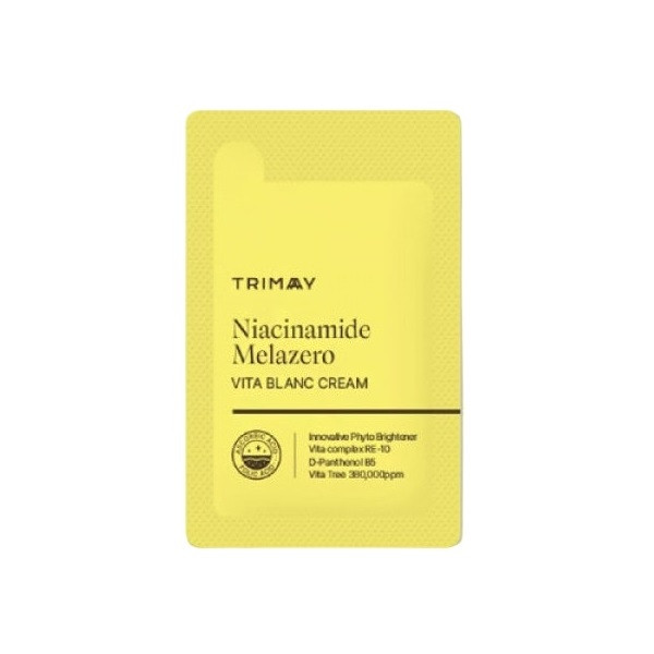Крем що освітлює з ніацинамідом і вітамінним комплексом Trimay Niacinamide Melazero Vita Blanc Cream 1 мл (пробник) купити в Україні