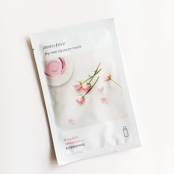 Тканевая маска с экстрактом розы Innisfree My Real Squeeze Mask Rose купить в Украине 2