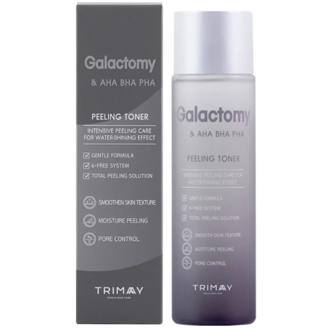 Пилинг-тонер с AHA-BHA-PHA кислотами, Trimay, Galactomy & AHA-BHA-PHA Peeling Toner, 210 мл купить в Украине Пилинг-тонер с AHA-BHA-PHA кислотами, Trimay, Galactomy & AHA-BHA-PHA Peeling Toner, 210 мл купить в Украине