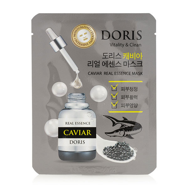 Тканинна маска з екстрактом ікри DORIS Caviar Real Essence Mask купити в Україні