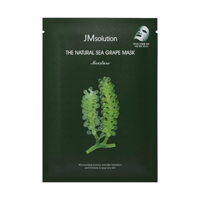 Тканинна маска для пружності та сяйва шкіри з морським виноградом JM Solution The Natural Sea Grape Mask Moisture купити в Україні
