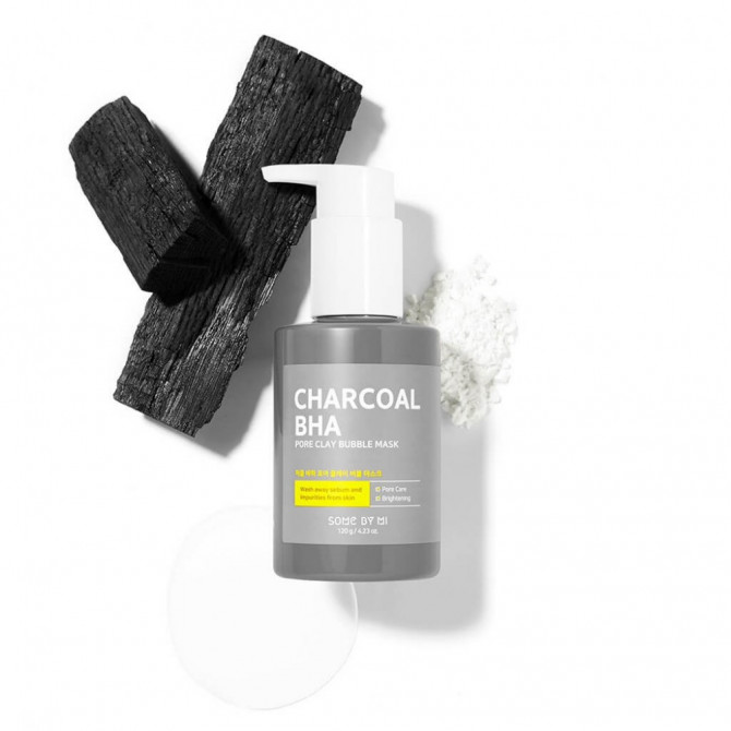 Бульбашкова маска від чорних крапок SOME BY MI Charcoal BHA Pore Clay Bubble Mask 120 мл купити в Україні 2