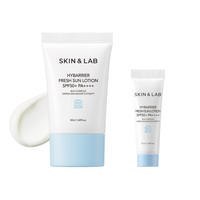 Увлажняющий солнцезащитный лосьон с гиалуроновой кислотой SKIN&LAB Hybarrier Fresh Sun Lotion 10 мл купить в Украине 3