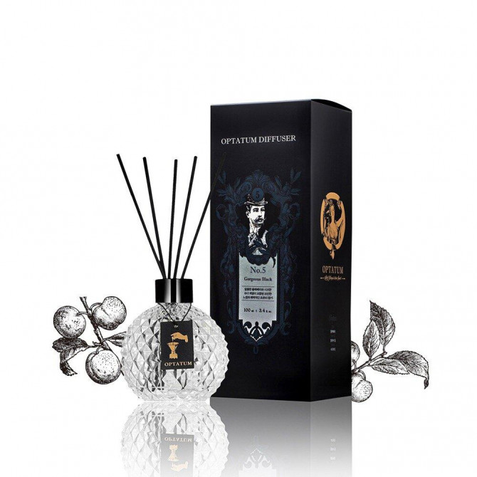 Ароматический диффузор №5 с ароматом смородины, Optatum, Diffuser Gorgeous Black, 100 мл купить в Украине Ароматический диффузор №5 с ароматом смородины, Optatum, Diffuser Gorgeous Black, 100 мл купить в Украине