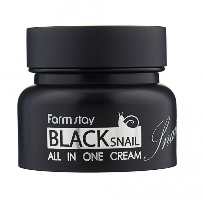 Багатофункціональний крем з муцином чорного равлика FarmStay Black Snail All In One Cream 100 мл купити в Україні