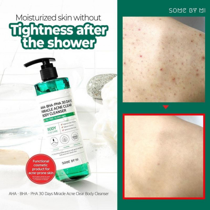 Гель для душа для проблемної шкіри SOME BY MI AHA.BHA.PHA 30 Days Miracle Clear Body Cleanser 400 г купити в Україні 4
