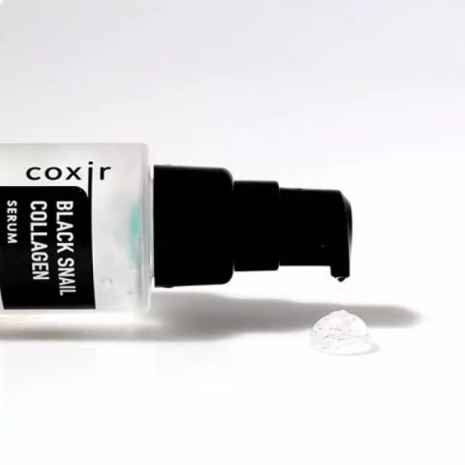 Антивікова живильна сироватка з муцином чорного равлика і колагеном Coxir Black Snail Collagen Serum 50 мл купити в Україні 2