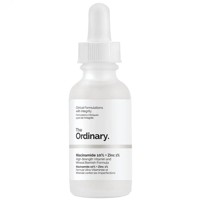 Осветляющая сыворотка с ниацинамидом 10% и цинком 1% The Ordinary Niacinamide 10% + Zinc 1% 30 мл купить в Украине