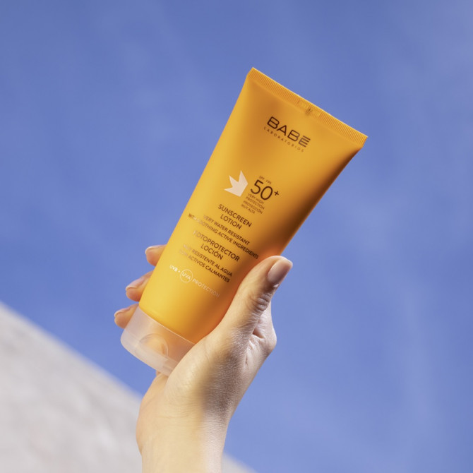 Солнцезащитный лосьон для тела с высокой степенью защиты SPF 50+ Babe Laboratorios Sunscreen Lotion 200 мл купить в Украине 3
