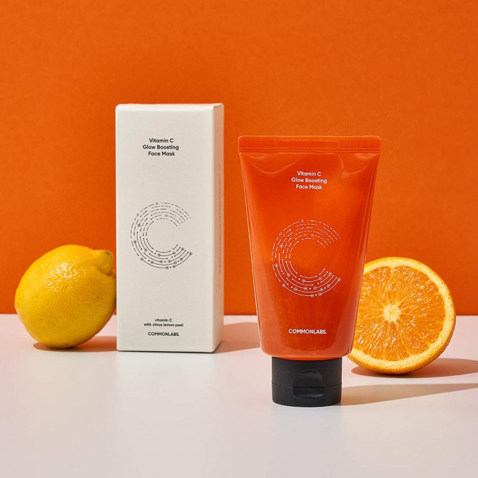 Відлущуюча маска для обличчя з кислотами та вітаміном С COMMONLABS Vitamin C Glow Boosting Face Mask 120 г купити в Україні 2