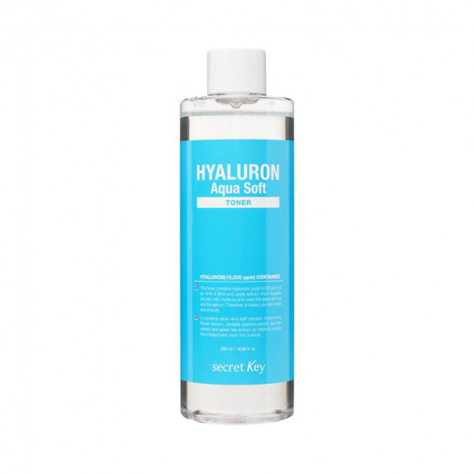 Увлажняющий тонер с гиалуроновой кислотой Secret Key Hyaluron Aqua Soft Toner 500 мл купить в Украине