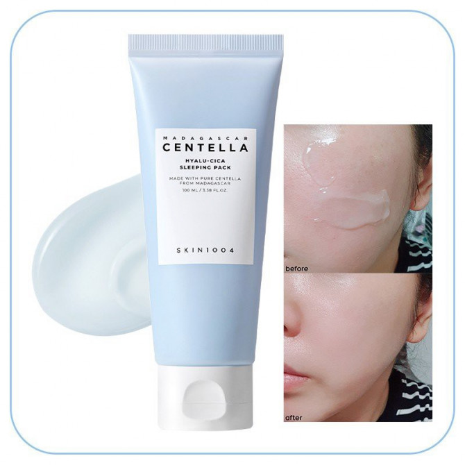 Увлажняющая ночная маска с центеллой и гиалуроновой кислотой SKIN1004 Madagascar Centella Hyalu-Cica Sleeping Pack 100 мл купить в Украине 4