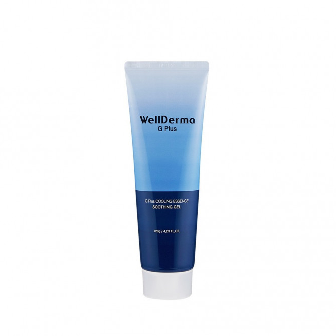 Успокаивающий гель для лица и тела, WellDerma, G Plus Cooling Essence Soothing Gel, 120 г купить в Украине Успокаивающий гель для лица и тела, WellDerma, G Plus Cooling Essence Soothing Gel, 120 г купить в Украине