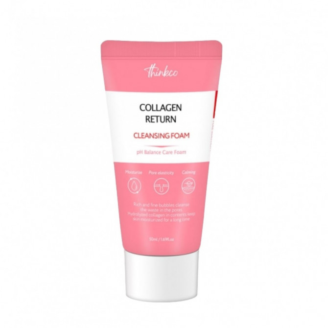 Пінка для вмивання з колагеном Thinkco Thinkco Thinkco Collagen Return Cleansing Foam 50 мл купити в Україні