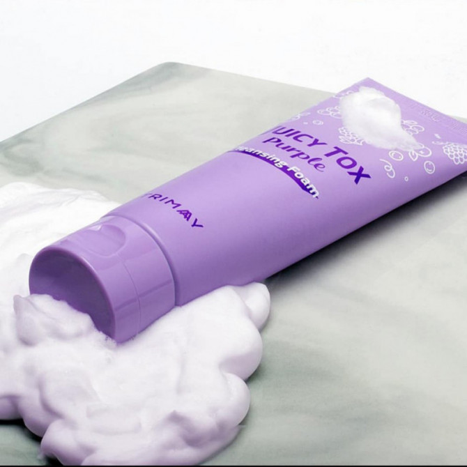Очищающая пенка для умывания с черникой TRIMAY Juicy Tox Purple Cleansing Foam 120 мл купить в Украине 2