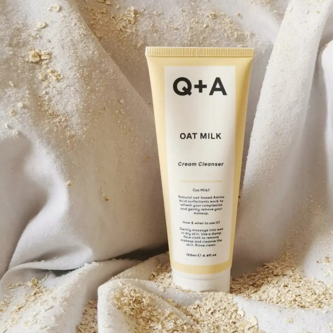 Крем із вівсяним молочком для очищення шкіри Q+A Oat Milk Cream Cleanser 125 мл купити в Україні 3