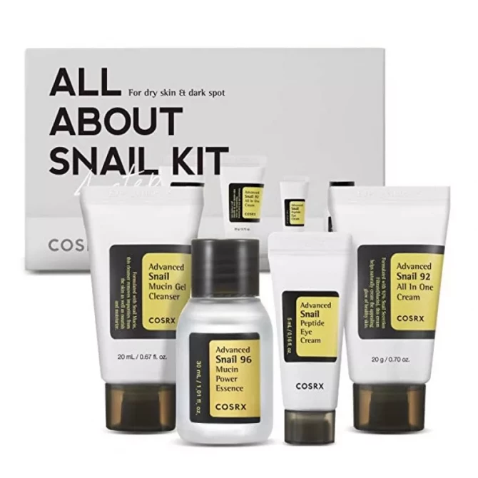 (СРОК ДО 05.10.2022) Набор уходовых средств с муцином улитки, COSRX, All About Snail Kit купить в Украине (СРОК ДО 05.10.2022) Набор уходовых средств с муцином улитки, COSRX, All About Snail Kit купить в Украине