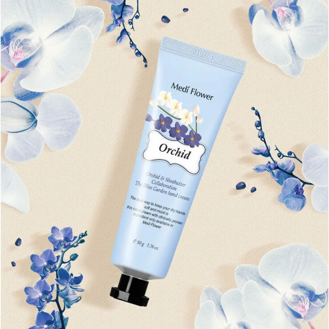 Крем для рук с экстрактом орхидеи MEDI FLOWER The Bliss Garden Hand Creams Orchid 50 г купить в Украине 2