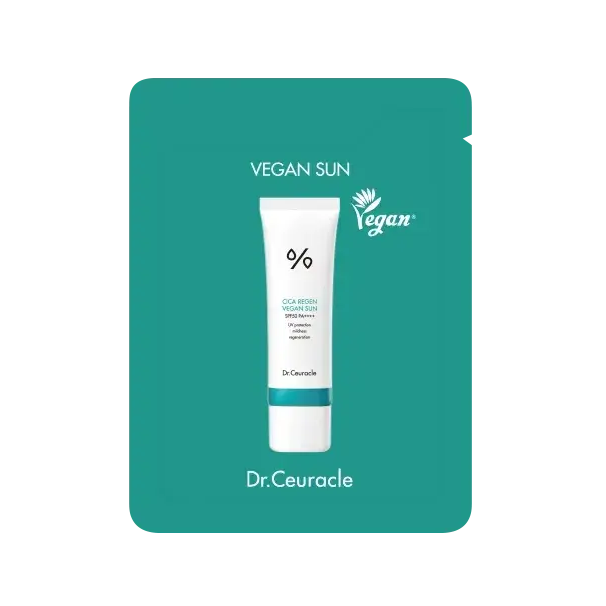 Сонцезахисний веганський крем з центелою Dr.Ceuracle Cica Regen Vegan Sun 2 мл купити в Україні