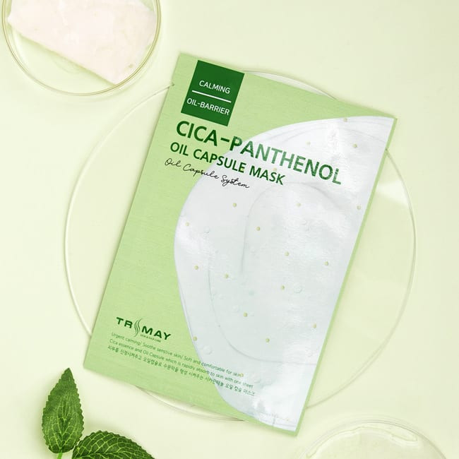 Заспокійлива маска з екстрактом центелли і пантенолом Trimay Cica-Panthenol Oil Capsule Mask купити в Україні 2