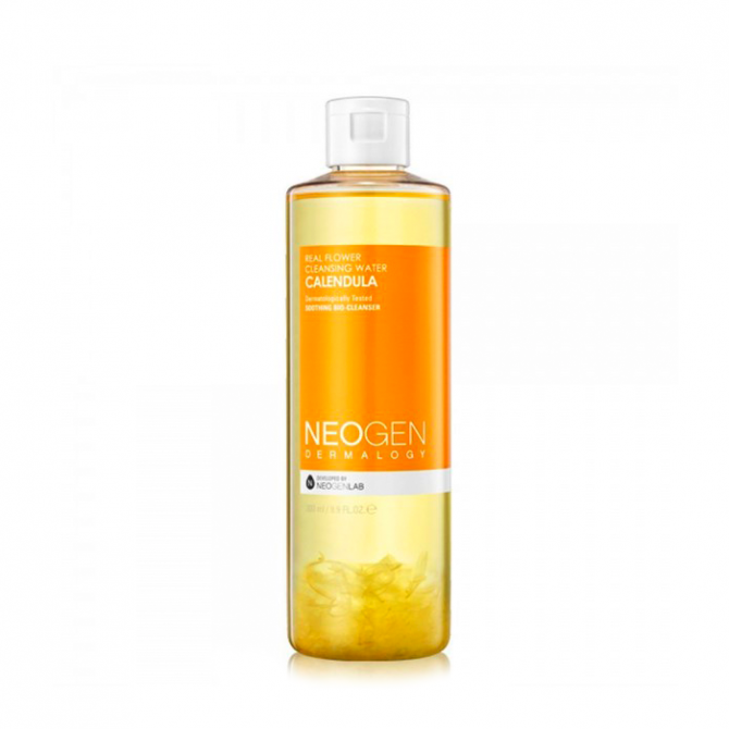 Мицеллярная вода с экстрактом календулы, Neogen, Dermalogy Real Flower Cleansing Water CALENDULA, 300 мл купить в Украине Мицеллярная вода с экстрактом календулы, Neogen, Dermalogy Real Flower Cleansing Water CALENDULA, 300 мл купить в Украине