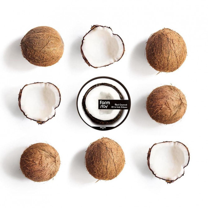 Інтенсивно живильний крем для тіла з маслом кокоса FarmStay Real Coconut All-in-one Cream 300 мл купити в Україні 2