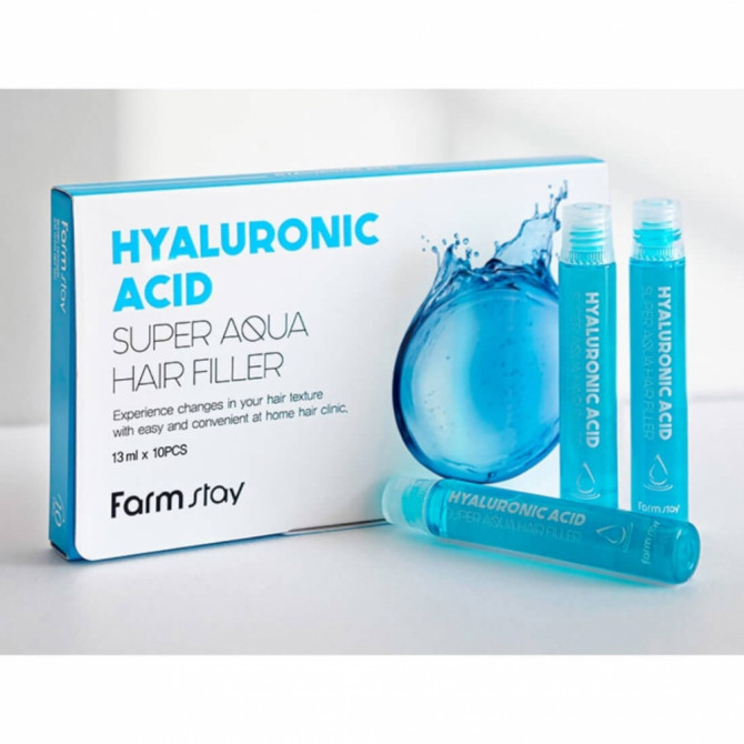 Увлажняющий филлер для восстановления структуры волос FarmStay Hyaluronic Acid Super Aqua Hair Filler 13 мл купить в Украине 2