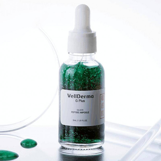 Омолоджуюча сироватка з сріблом і пептидами Wellderma G Plus Silver Peptide Ampoule 30 мл купити в Україні 3
