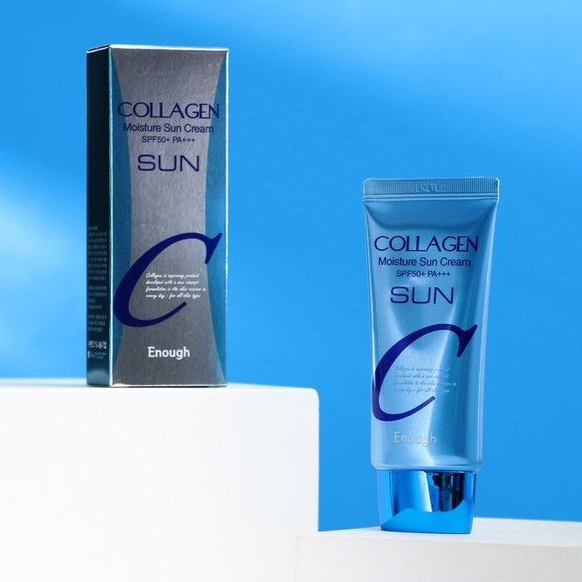Увлажняющий солнцезащитный крем с коллагеном Enough Collagen Moisture Sun Cream SPF50+ PA+++ 50 мл купить в Украине 4