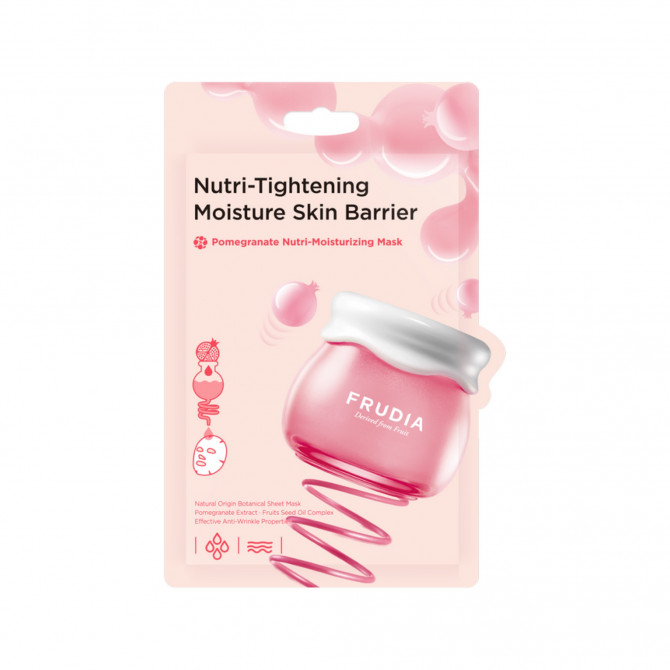 Антивікова тканинна маска з екстрактом граната FRUDIA Pomegranate Nutri-Moisturizing Mask купити в Україні