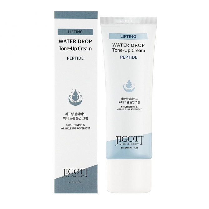 Зволожуючий крем для обличчя з пептидами JIGOTT Lifting Peptide Water Drop Tone Up Cream 50 мл купити в Україні