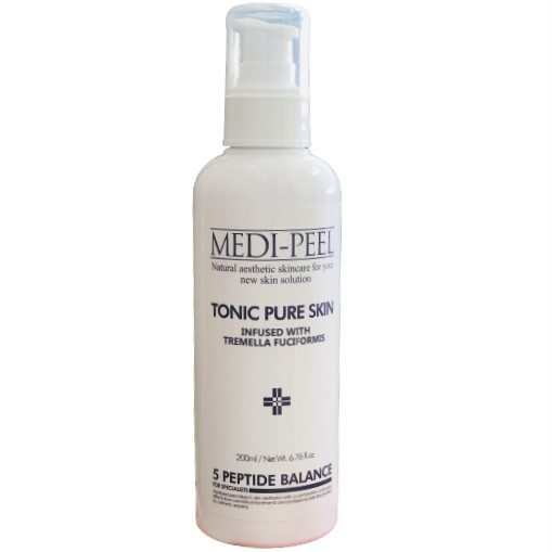 Антивозрастной успокаивающий тонер пептидами и тремеллой, MEDI-PEEL, Tonic Pure Skin 5 Peptide Balance, 200 мл купить в Украине Антивозрастной успокаивающий тонер пептидами и тремеллой, MEDI-PEEL, Tonic Pure Skin 5 Peptide Balance, 200 мл купить в Украине