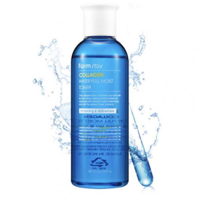 Зволожуючий колагеновий тонер FarmStay Collagen Water Full Moist Toner 200 мл купити в Україні 3