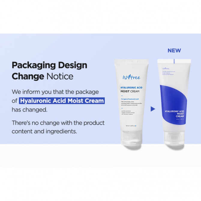 Глибоко зволожуючий крем з гіалуроновою кислотою ISNTREE Hyaluronic Acid Moist Cream 100 мл купити в Україні 3