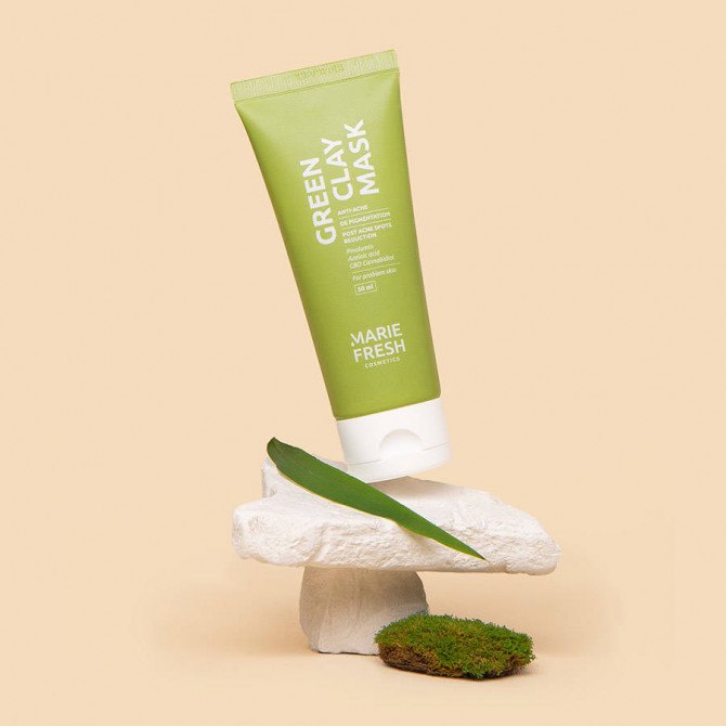 Очищувальна маска із зеленою глиною Marie Fresh Anti Acne Green Clay Mask 50 мл купити в Україні 3