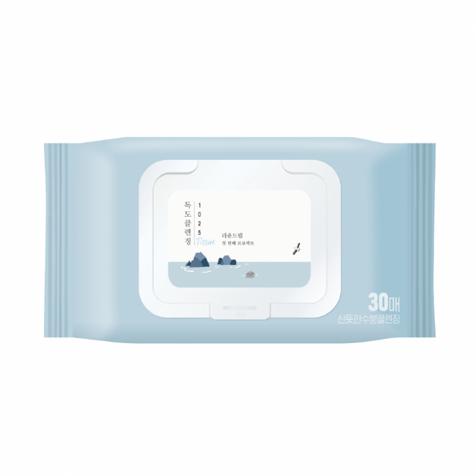 Очищающие салфетки с морской водой ROUND LAB 1025 Dokdo Cleansing Tissue 30 шт купить в Украине