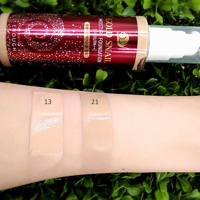 Антивікова тональна основа з муцином равлика Enough Gold Snail Moisture Foundation SPF30/PA++ №13 100 мл купити в Україні 2