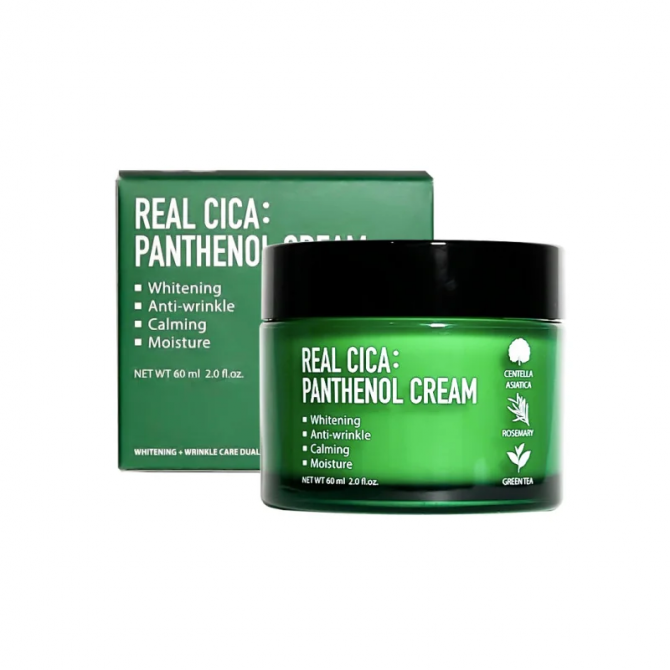 Заспокійливий антивіковий крем для обличчя з центелою Fortheskin Real Cica Panthenol Cream 60 мл купити в Україні