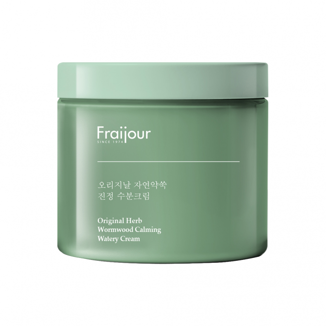 Заспокійливий крем для обличчя з рослинними екстрактами Fraijour Original Herb Wormwood Calming Watery Cream 100 мл купити в Україні