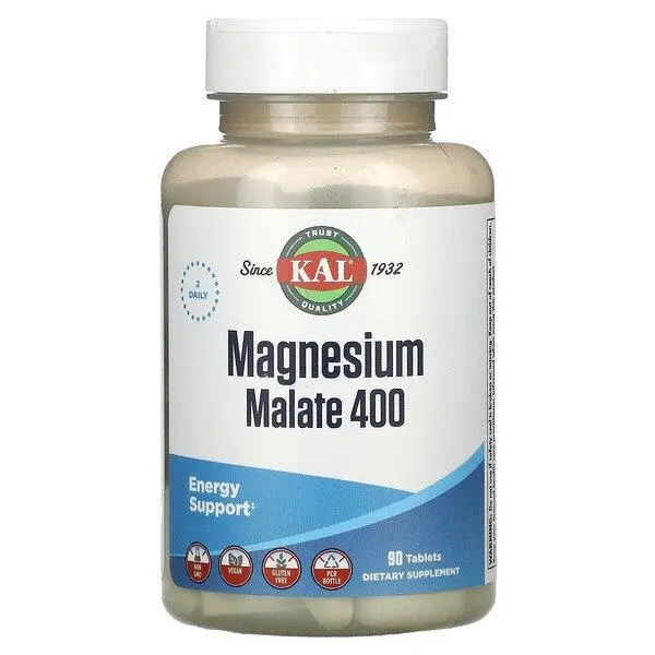 Малат магния 400 мг KAL Magnesium Malate 400 90 таблеток купить в Украине