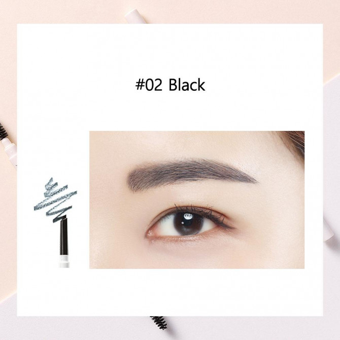 Карандаш для бровей черный Innisfree Auto Eyebrow Pencil #2 Black купить в Украине 2