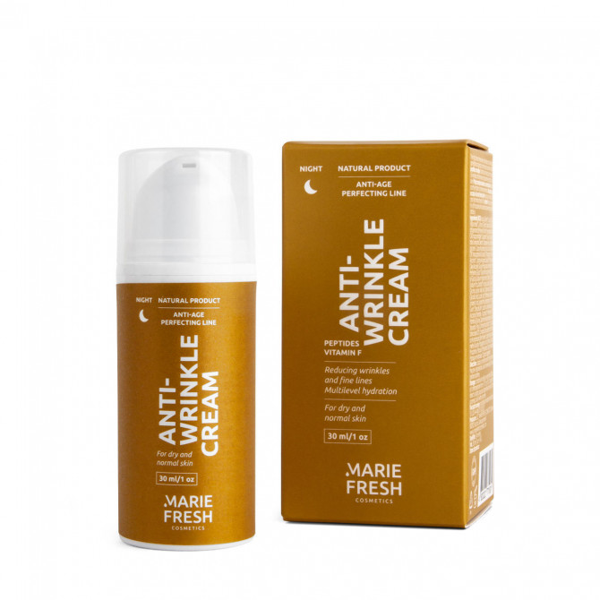 Нічний крем проти зморшок для сухої та нормальної шкіри Marie Fresh Cosmetics Anti-Wrincle Cream 30 мл купити в Україні