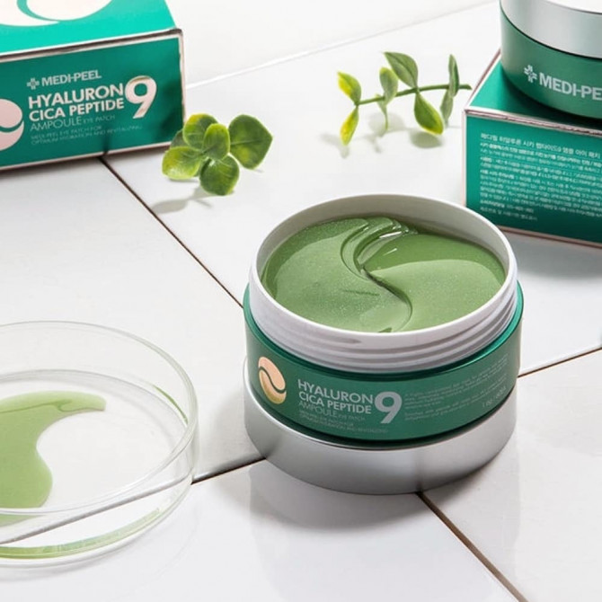 Успокаивающие гидрогелевые патчи с центеллой и пептидами MediPeel Hyaluron Cica Peptide Eye Patch 60 шт купить в Украине 2