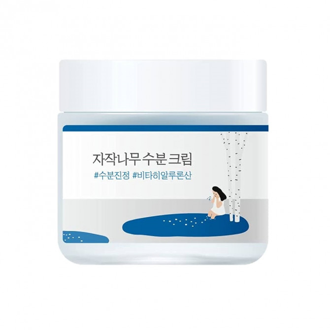Зволожуючий крем з березовим соком та гіалуроновою кислотою ROUND LAB Birch Juice Moisturizing Cream 80 мл купити в Україні