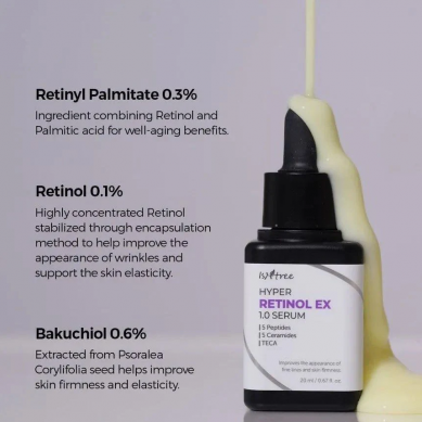 Антивозрастная сыворотка с ретинолом ISNTREE Hyper Retinol EX 1.0 Serum 20 мл (СРОК ДО 07.03.2026) купить в Украине 2