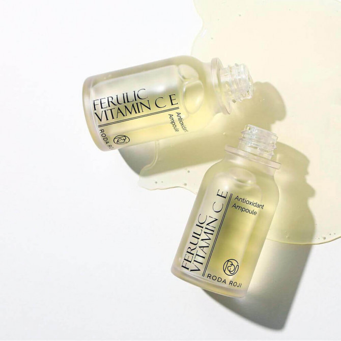 Антиоксидантна сироватка з феруловою кислотою та вітамінами С та Е Roda Roji Ferulic Vitamin C E Antioxidant Ampoule 30 мл купити в Україні 3