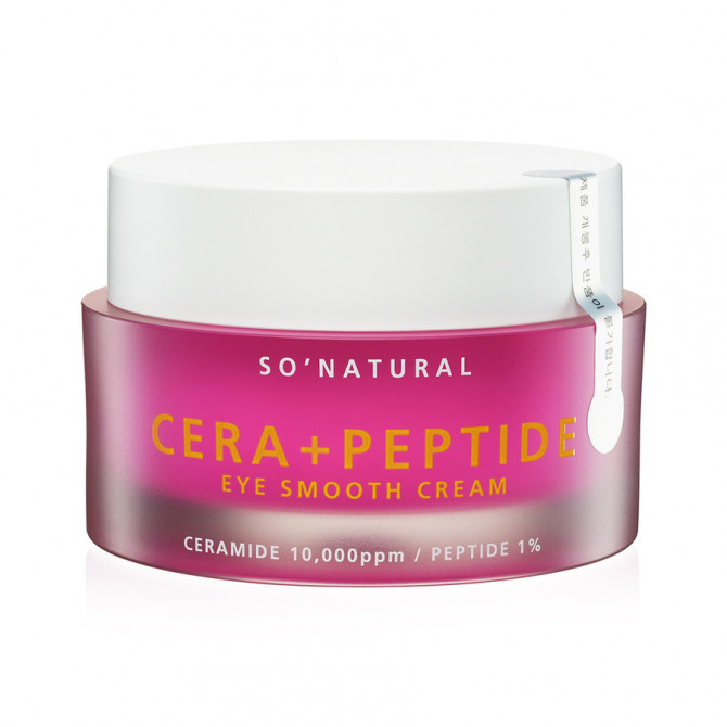 Антивіковий крем для повік з керамідами і пептидами So Natural Cera + Peptide Eye Smooth Cream 30 мл купити в Україні