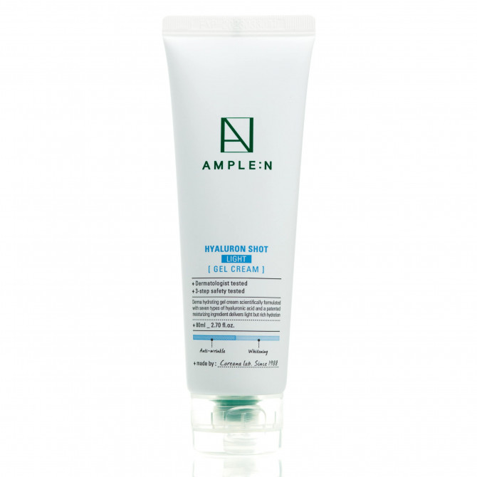 Зволожуючий гель-крем з гіалуроновою кислотою, AMPLE N, Hyaluronshot Light Gel Cream, 80 мл купити в Україні Зволожуючий гель-крем з гіалуроновою кислотою, AMPLE N, Hyaluronshot Light Gel Cream, 80 мл купити в Україні